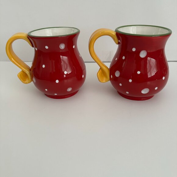 Pier 1 Imports 2 Christmas Snowman Coffee Mugs 16oz - Picture 3 of 8